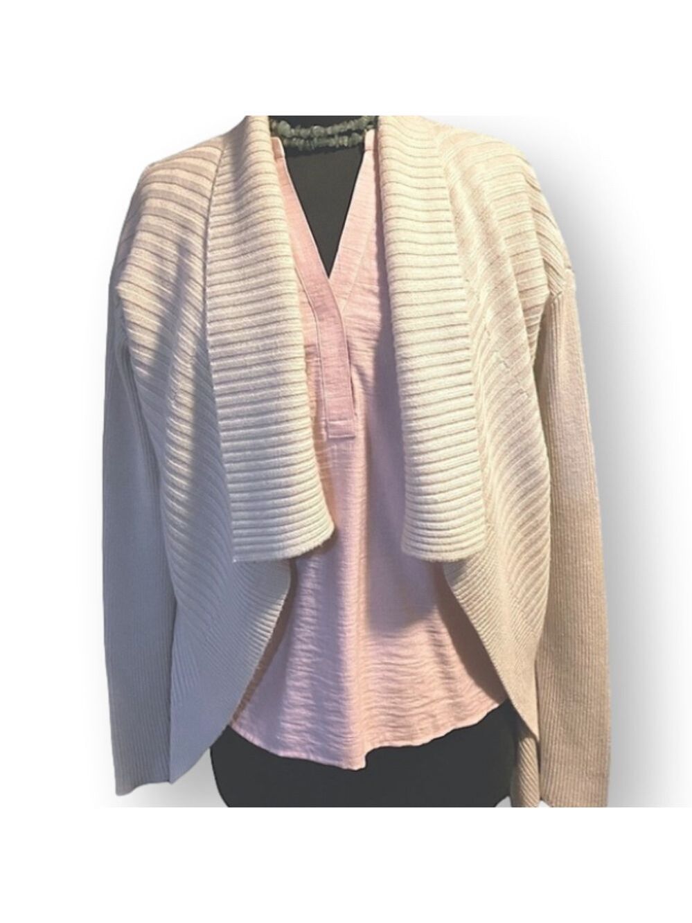 Banana Republic Waterfall Cardigan sweater. Cream